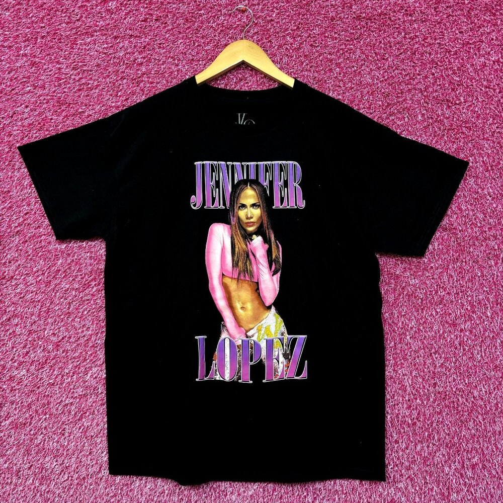 Jennifer Lopez JLO Signature Neon Poster Dance Pop Tee L